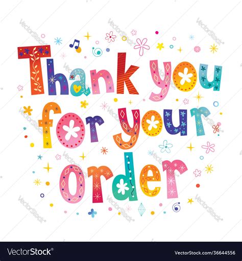 Thank you for your order Royalty Free Vector Image