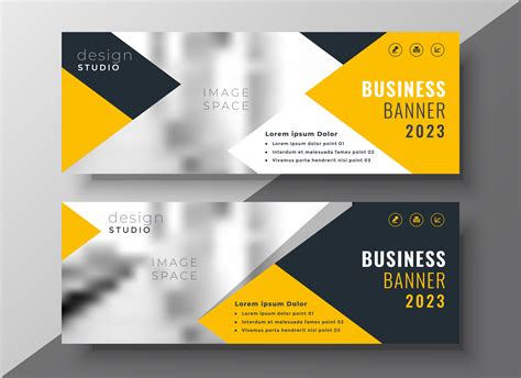 creative yellow business banner template - Download Free Vector Art ...