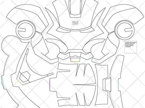 Printable Iron Man Helmet Template