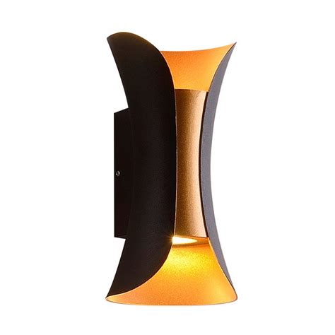 Modern Waterproof Outdoor Wall Lamp Black + Gold 3000K | Shop Today ...