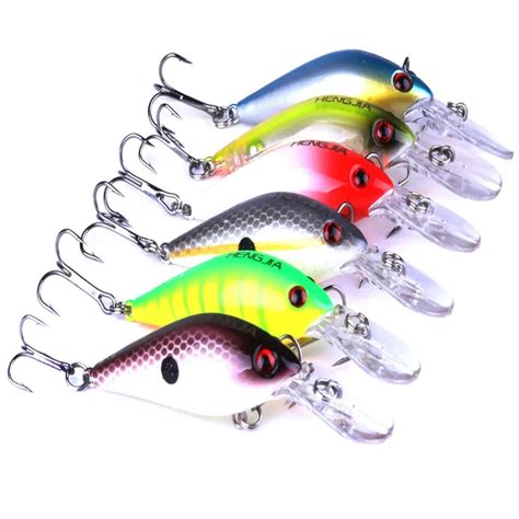 1pc Crank bait Wobbler Hard Fishing Tackle fishing lure metal Swim bait ...