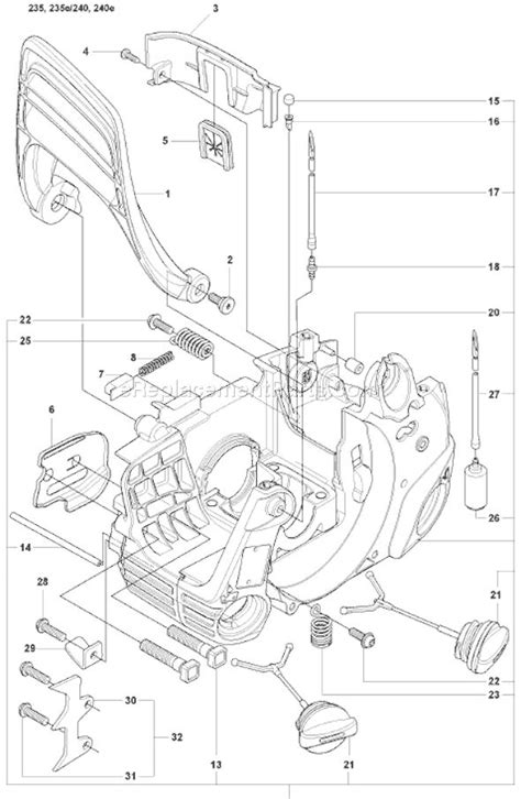 Husqvarna 235 Parts List and Diagram - (2008-01) | Husqvarna, Chainsaw ...