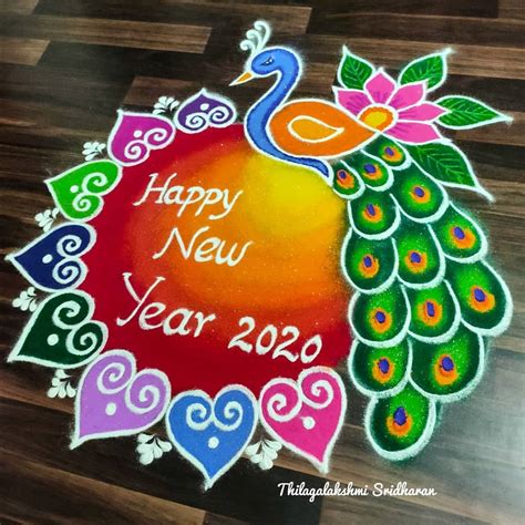 Simple rangoli design for Tamil New Year Simple kolam rangoli design at ...