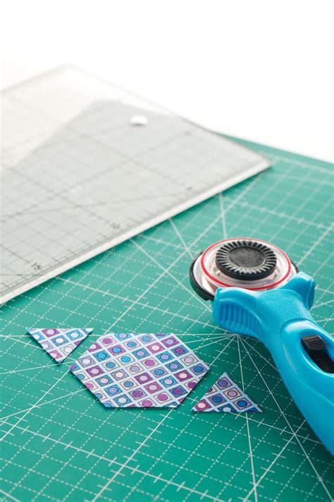 The Process of Cutting Pieces of Fabric in the Shape of Hexagons To ...