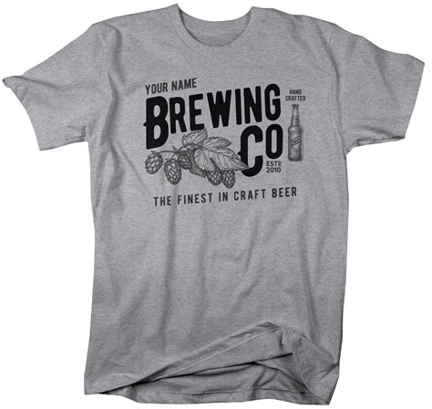 Men's Personalized Brewing Co T-Shirt Brewers Shirt Brew Master Brewery ...