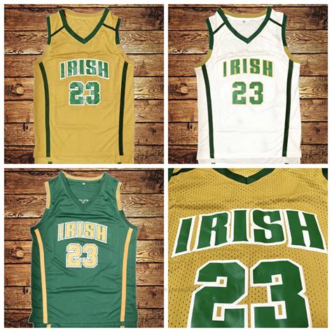 St. Vincent Mary High School Irish Lime Green Basketball Jersey White ...