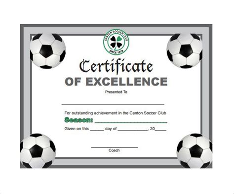 Soccer Certificate Templates For Word Hand Plane in Awesome Soccer ...