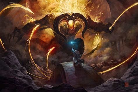 ArtStation - LOTR: Gandalf & Balrog