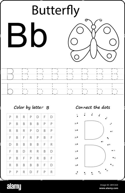 letter B. Alphabet letter. Worksheet. Task for kids. learning letters ...