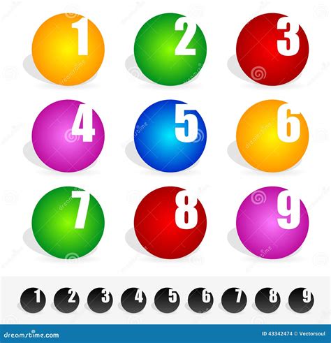 Colorful Circles with Numbers Stock Vector - Illustration of figure ...