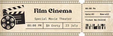 Editable Movie Ticket Template