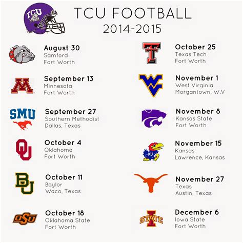 Tcu Football Schedul … - Felipa Matilda