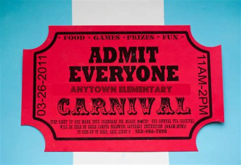 Carnival Tickets Printable