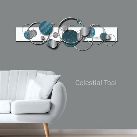 Teal metal wall art - The Sculpture Room