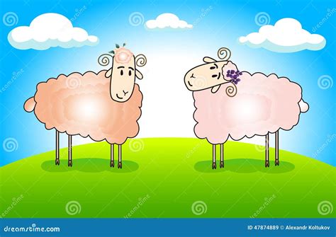 Funny sheep stock vector. Illustration of sheep, graphic - 47874889