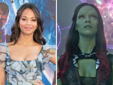 'Guardians Of The Galaxy' Zoe Saldana Makeup - Business Insider