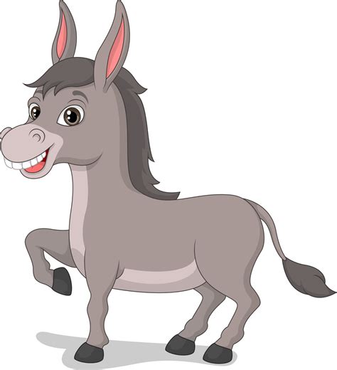 Cartoon happy donkey on white background 4991902 Vector Art at Vecteezy