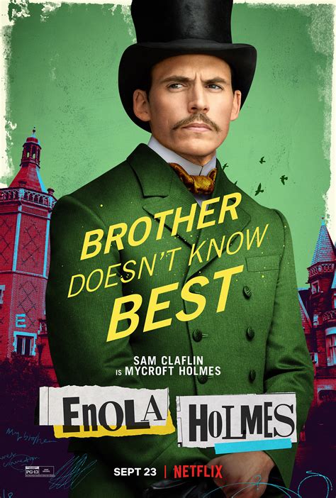 Enola Holmes (2020) Poster - Sam Claflin as Mycroft Holmes - Netflix ...