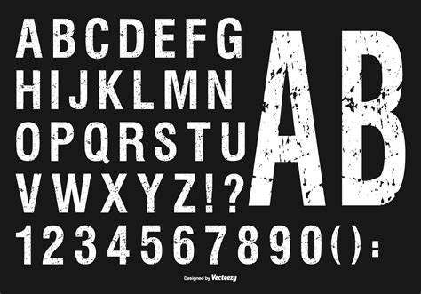 Grunge Alphabet Collection 144186 Vector Art at Vecteezy