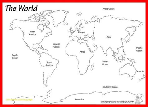 Continents Coloring Page | World map coloring page, World map printable ...