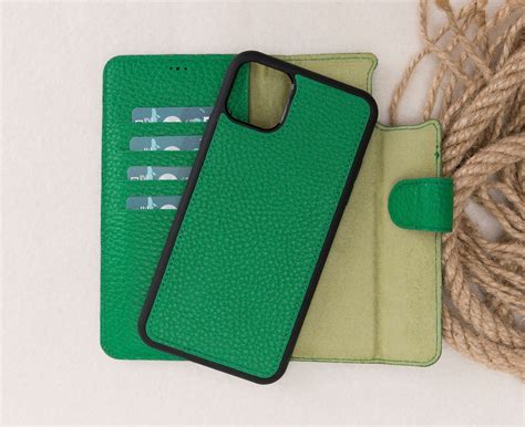 Iphone 11 Pro Max 6.5 Green Detachable Wallet Case | Etsy