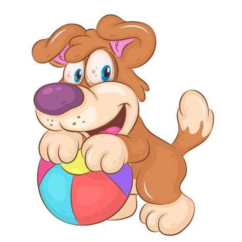 Cartoon Dog and Ball. Clipart. by andreykeno on DeviantArt