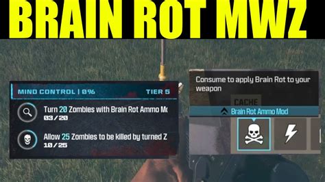 how to "turn 20 zombies with brain rot ammo mod" mwz | mind control ...