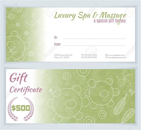 The appealing Fantastic Spa Gift Certificate Template Ideas Printable ...