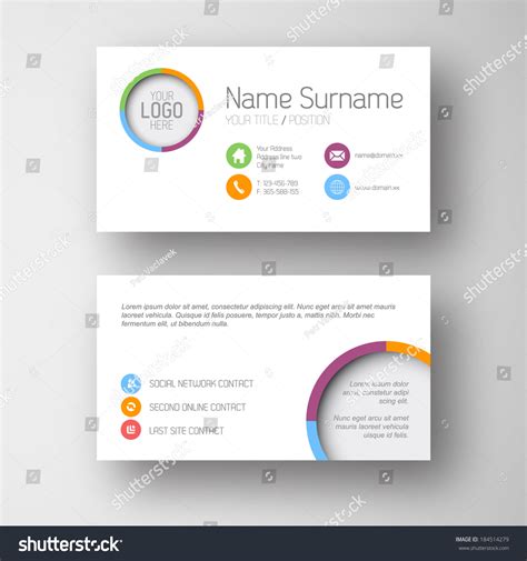 Modern Simple White Business Card Template Stock Vector (Royalty Free ...