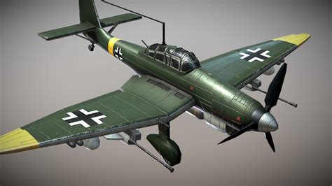 WW2 German Dive-Bomber JU87 Stuka - Buy Royalty Free 3D model by Zeus ...