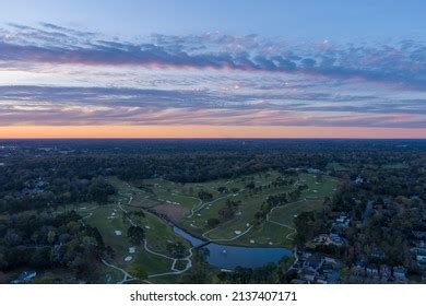 Aerial View Country Club Mobile Sunset Stock Photo 2137407171 ...