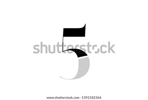 Black White Number 5 Five Logo Stock Vector (Royalty Free) 1392182366 ...