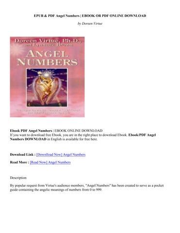 (Download PDF/Epub) Angel Numbers - Doreen Virtue by Claude-Bourget - Issuu