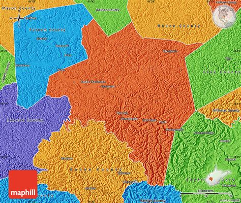 Political Map of Kanawha County