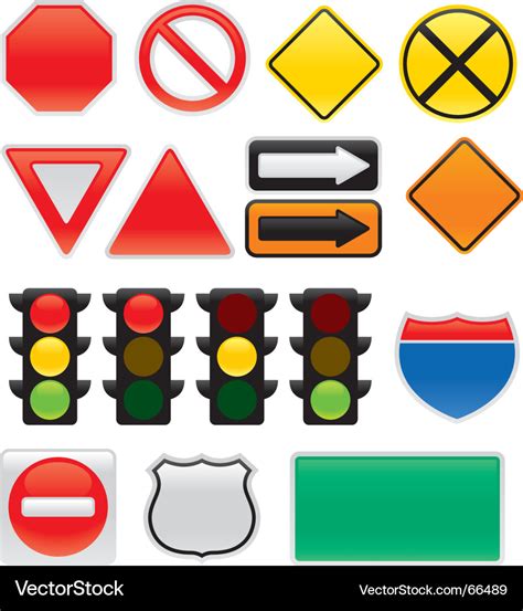 Traffic signs Royalty Free Vector Image - VectorStock