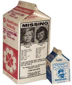 Milk Carton Missing Children