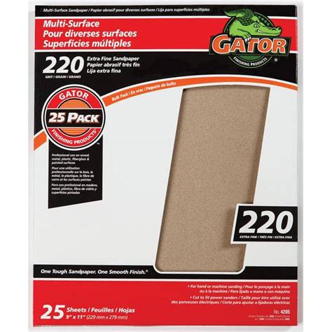 Gator 220 Grit Sandpaper Sheet, 25 Pack | Blain's Farm & Fleet