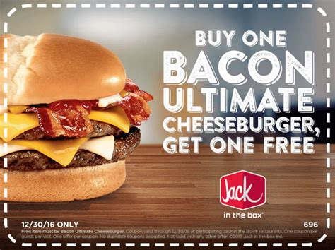 Jack In The Box Coupon Promotion: Buy One, Get One Free Ultimate Bacon ...