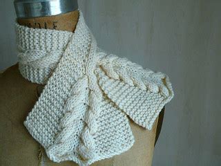 Ravelry: Cabled Keyhole Scarf pattern by Anne Hanson