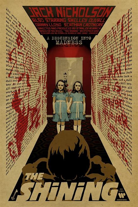 The Shining poster. Grady Twins. Jack Nicholson. 12x18. Kraft | Etsy