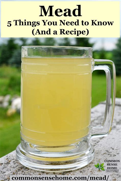 Mead - 5 Things You Need to Know (And a Recipe) | Rezept | Apfelwein ...