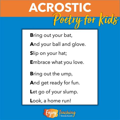 Acrostic Poem Examples