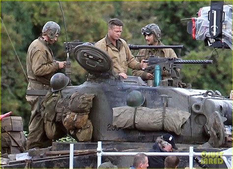 Brad Pitt & Shia LaBeouf Continue Filming 'Fury' Tank Scenes: Photo ...