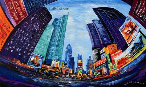 Times Square – cityscape – Abstract Paintings, Amazing Original ...