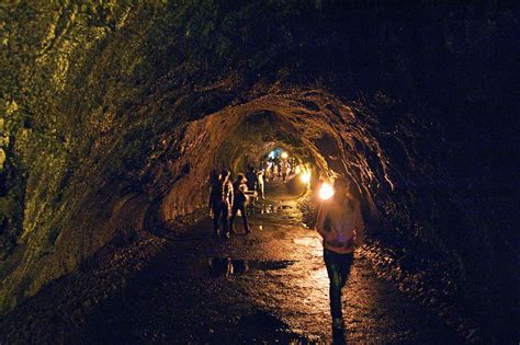 Grotto of the Thurston lava tube, on Big Island Hawaii