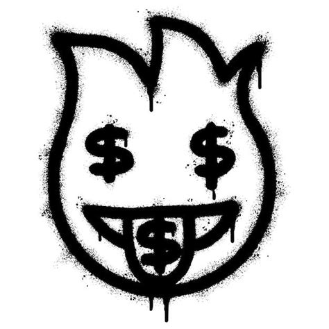 Premium Vector | Graffiti emoticon money mouth isolated with a white ...