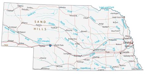 Nebraska Printable Map, 46% OFF | www.elevate.in