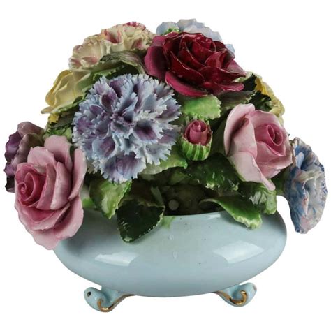 English Royal Adderley Hand-Painted and Gilt Bone China Floral Bouquet ...