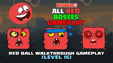 RED BALL 4 : ALL RED BOSSES FIGHT WITH RED BALL 'B-RedBall' GAMEPLAY ...