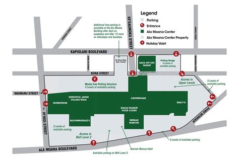 Ala Moana Mall Map - Blank North America Map